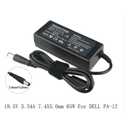 19.5V 3.34A 7.4X5.0MM 65W For Laptop Ac power adapter charger for Dell PA-12 laptop 630M 640MD520 D530 D600 D610 D620