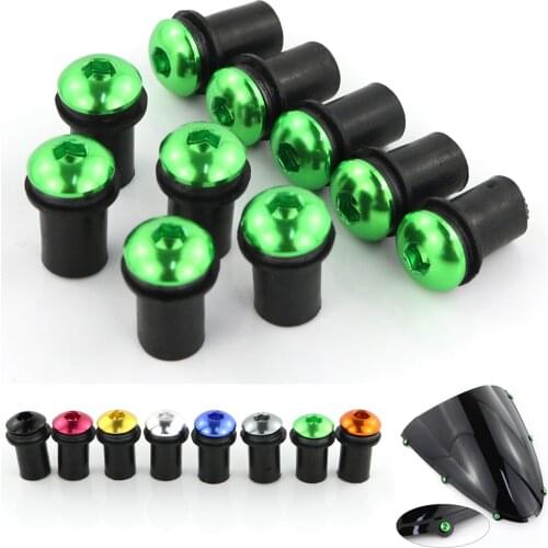 10 Pcs M5*16 Windscreen Bolts Windshield Deflectors Screws For Kawasaki ZX6R ZX-6R ZX 6R ZX7R ZX9R ZX10R ZX-10R ZX12R ZX14R