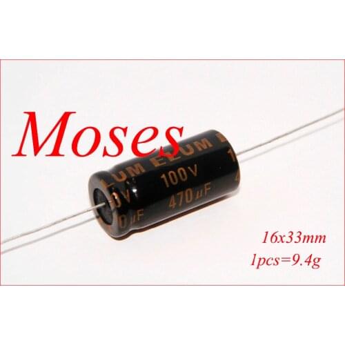 100v 470uf 100% Original New Audio Axial Electrolytic capacitance Capacitor 16x33mm 16x26mm