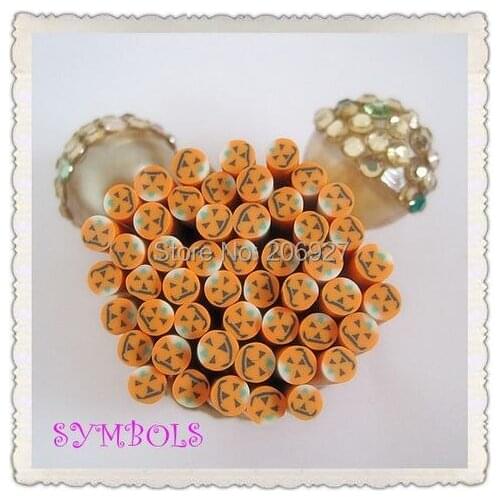 5pcs i-02 5mm Cute Halloween Cane Fancy Nail Art Polymer Clay Cane Nail Art Decoration