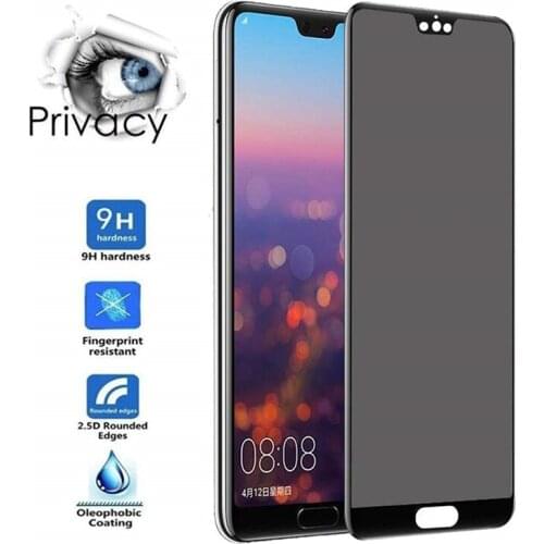 9H Privacy Screen Protector For Huawei P20 Pro P30 P40 Lite Nova 3e 4e Anti Spy Glare Peeping Tempered Glass High Definition