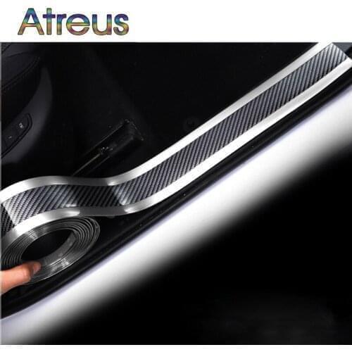 Car Styling Bumper Carbon Fiber High Glossy Film Door Sill Protection Stickers for BMW E46 E90 F30 F10 E36 E39 F20 E46 X5 E70