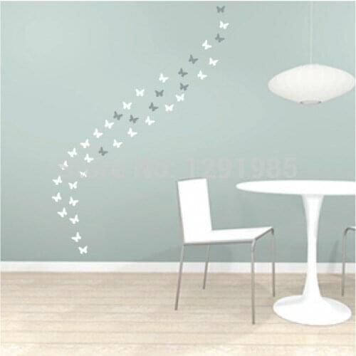 Free Shipping Butterfly DIY Removable PVC Wall Sticker Home Decor Decals custom made home decoration Home fashion Poster