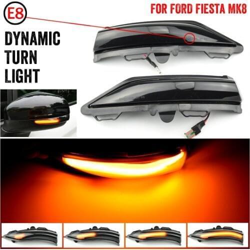 Side Rearview Mirror Dynamic Indicator Blinker Flasher LED Turn Signal Sequential Light For Ford Fiesta ST Line MK8 2018 2019
