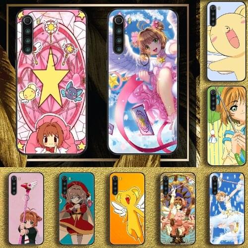 Magic Card Girl Captor Phone case For Xiaomi Redmi Note 7 7A 8 8T 9 9A 9S 10 K30 Pro Ultra black trend cell cover silicone cover