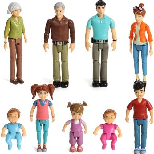 Beverly Hills Dolls Collection Sweet Li'l Family Dollhouse People Set Grandpa Grandma Mom Dad S Sister Toddler Toy Gift