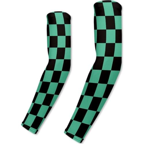 Demon Slayer Kamado Tanjirou Arm Compression Sleeve Basketball Cycling Arm Warmer Summer Running UV Protection Sunscreen Bands