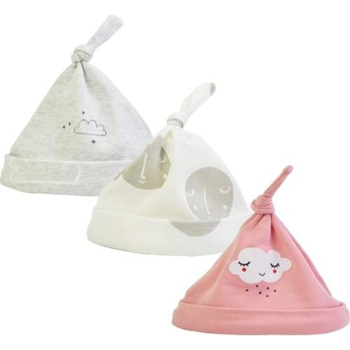 LionBear 3pcs/set baby hat 100% cotton Infant for Boys/girls 0-3 months cartoon Newborns Beanie cap for babies baby accessories