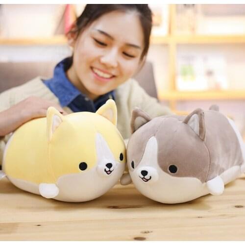 35/50CM Cute Corgi Dog Plush Toys For Children Cartoon Animal Soft Stuffed Pillow Lovely Christmas Gift For Kids Good Quality