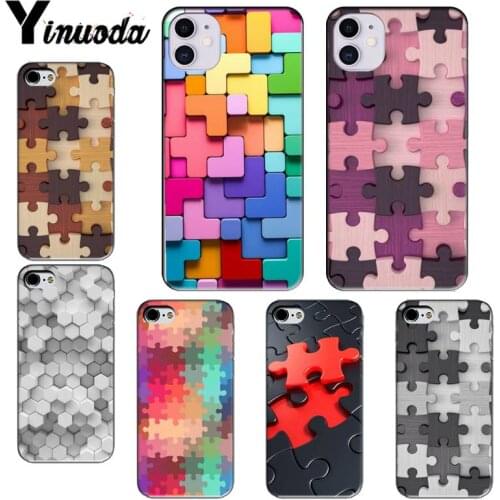 Yinuoda Puzzle Soft black Phone Case for iPhone 8 7 6 6S Plus X XS MAX 5 5S SE XR 11 11pro promax