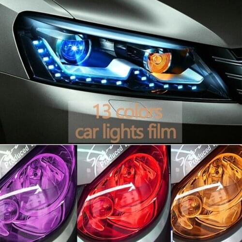Car lights film Stickers Car Headlights Taillight Tinting Film Sheet Sticker Side Light Waterproof Brake Light Film Accessories