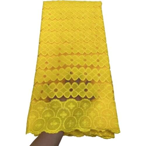 2021 Latest French Lace Fabric Nigeria Yellow color Chiffon Fabric With Sequins Fabric For Wedding Dress NI4968-2