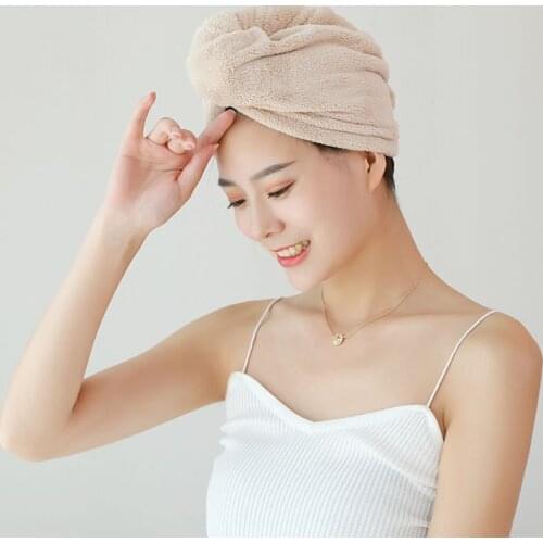 Super Absorbent Cap Magic Hair Fast Drying Salon Towel Hat Microfibre Quick Dry Turban for Quick-drying Bath Shower Pool Wrap