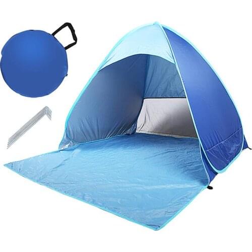 New Automatic Camping Tent Ship From RU Beach Tent 2 Persons Tent Instant Pop Up Open Anti UV Awning Tents Outdoor Sunshelter