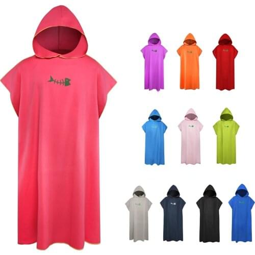 Portable Quick-drying Bath Beach Towel Adult women men Swim Diving Outdoor Changing Cloak Hot Spring Surfing Hooded Bathrobe