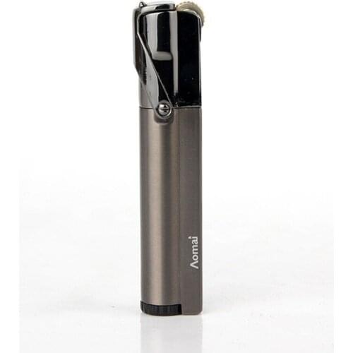 Turn The Head Cover Open To Set The Fire Creative Metal Grinding Wheel Straight Into The Lighter Smoking Accessories Men Gifts