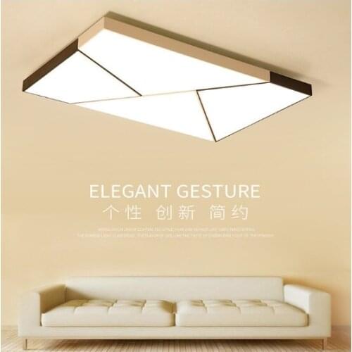 Simple modern living room lamp rectangular LED ceiling lamp atmosphere bedroom lamp personality fashion home Nordic lamps