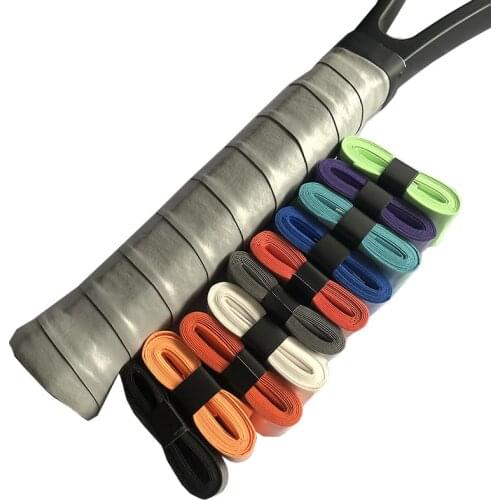 Flat Sticky Tennis Racket Overgrip Non-slip Squash Badminton Racket Handle Wrap Griptape 0.63mm Thickness Sweat Absorb Hand Glue