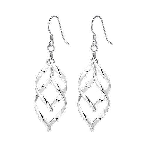 Water Drop Silver Earrings Wedding Personality Fashion 925 Sterling Silver Earrings Wisp of Air 2021 Earrings Female Temperament