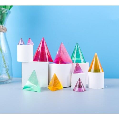 Cone Silicone Molds Cone Triangle Resin Mold DIY Crystal Epoxy Resin Ornaments Crafts Home Decor Resin Casting Moulds