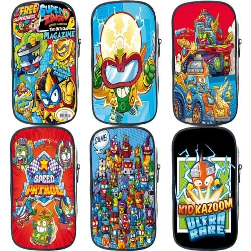 Cute Super Zings Makeup Bag Children Pencil Bag Kids Super Things Pencil Case Kawaii Stationery Pouch Pencilcase School Box Gift