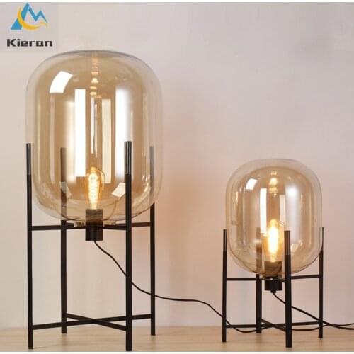 Post-modern Glass Lampshade LED Floor Lamps Vloerlamp Nordic Living Room Bedroom Stand Lamp Restaurant E27 Led Standing Lights