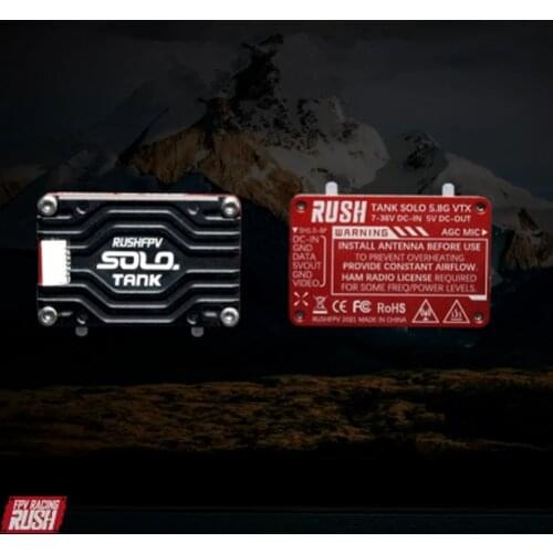 RUSH Solo Tank 5.8G VTX Video Transmitter CNC shell 1.6W High Power Built-in Microphone Heat Dissipation Structure For RC FPV