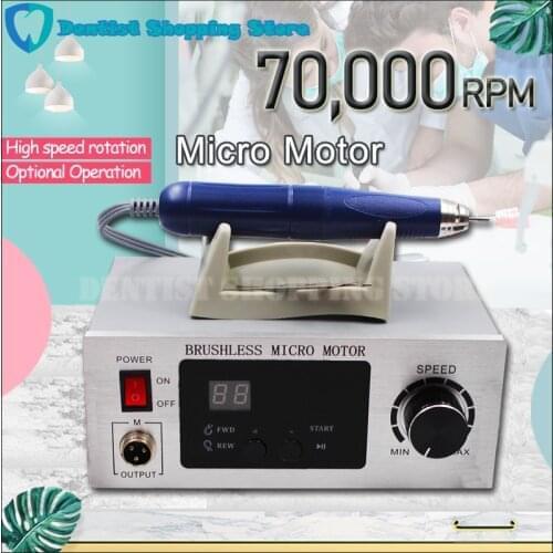 70,000RPM High Quality Micromotor Non-Carbon Brushless Dentista Equipamento Laboratory Turbine Tip Handpiece odontotecnico