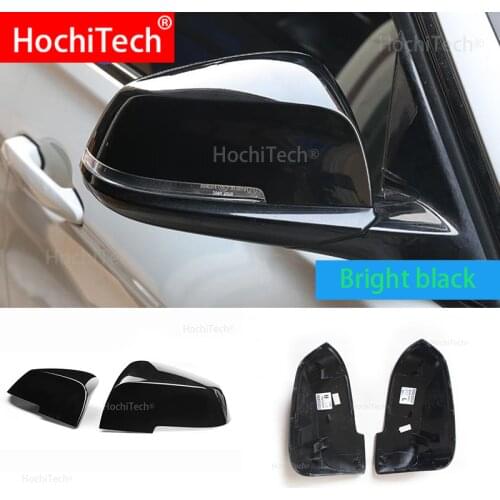 Replace the original car rear view mirror cover bright high quality black mirror cover For BMW 1 Series F20 F21 2012-2018