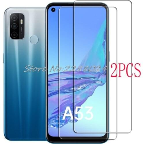 2PCS FOR Oppo A53 2020 Tempered Glass Protective on Oppo A53 CPH2127 6.5" Screen Protector Glass Film Cover