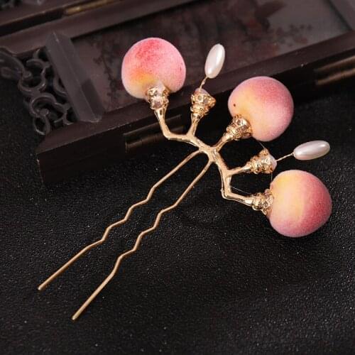 Womens Flower Hairpin Chinese Style Cute Vintage Headdress Hair Accessories For Long Hair Women Wedding Hanfu Cheongsam ML