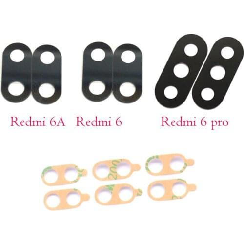 10pcs rear back camera glass lens for Redmi 6 pro 6A