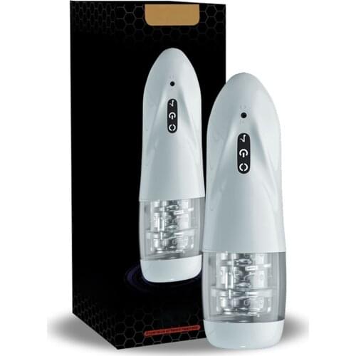 Automatic Male Masturbator Hands Free Telescopic Masturbator Cup Blowjob Real Vagina Pocket Male Penis Exercise Sex Toys for Men