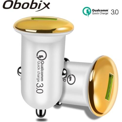 Mini Car Charger For Samsung Galaxy Note 10 Plus Qualcomm Quick Charge 3.0 USB Mobile Phone Fast Car Charging Lighter Slot