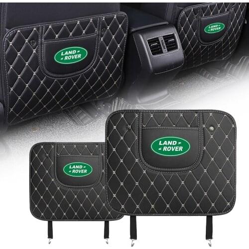 Car Seat Back Anti Kick Pad Leather Scratch Mat For Land Rover Range Rover Evoque Velar Defender Discovery Freelander
