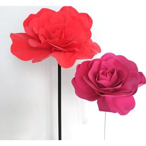 Large Rose Artificial Fake Flowers Foam Roses for Wedding Flower Wall Background Wedding Decoration Party Mall Window Layout