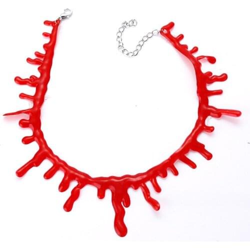 MIQIAO Breeding Neck Blood Chains Necklace for Women Girls Halloween Masquerade Party Accessories Kpop Choker Collares Friends