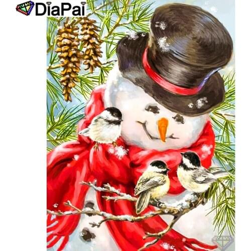 DIAPAI 5D DIY Diamond Painting 100% Full Square/Round Drill "Cartoon snowman" Diamond Embroidery Cross Stitch 3D Decor A21817