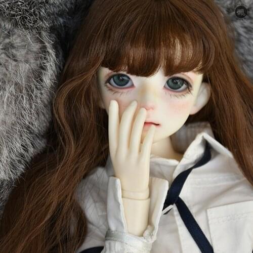 [wamami] 97# Long Wig/ Curling Wig/Brown Wig For 1/3 SD DZ AOD BJD Dollfie 8-9"