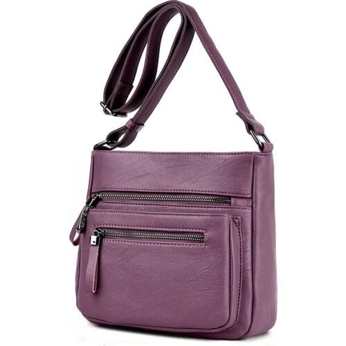 Women Shoulder Bag New Pu Leather Large Capacity Handbag Messenger Bag