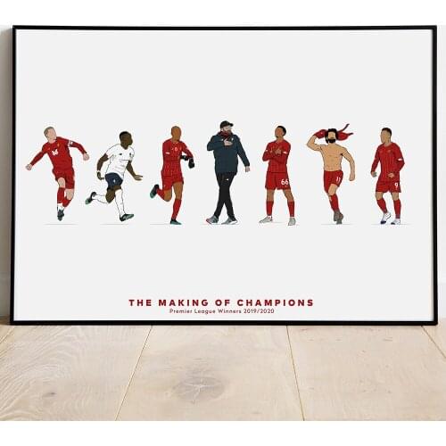 Football Club Sport Star Winner Retro Poster Prints Soccer Player Canvas Painting Room Wall Art Picture Home Decoration Cuadros