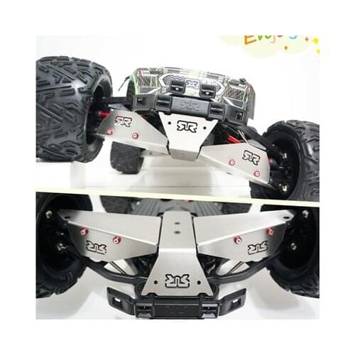 Stainless steel chassis shield skid plate kit armor suspension arm protection for 1/8 monster truck ARRMA Nero BigRock FAZON