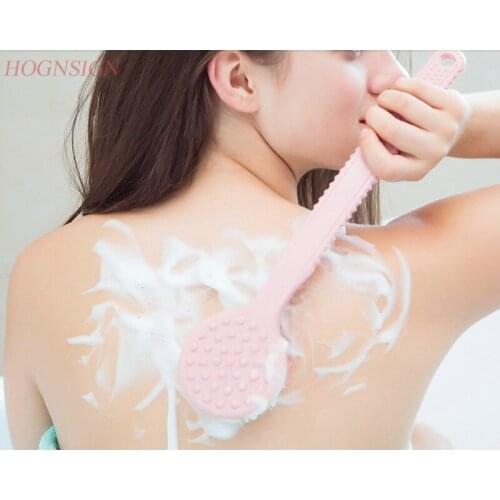 Body Massager Bathing Utensils Long Handle Soft Hair Tool Bath Towel Shower Brush Back Massage Cleansing Artifact Stress Relax