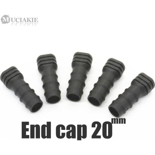 MUCIAKIE 5PCS 20mm Pipe Barbed End Cap Micro Irrigation Tubing Micro Drip Fitting Garden Watering Connector Plug Waterstop