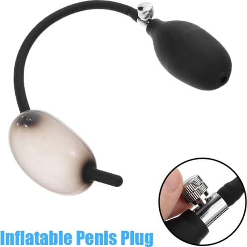 Inflatable Silicone Penis Plug Long Stretcher Urethral Sounds Dilators Male Urethral Catheter For Men Gay Adult Products