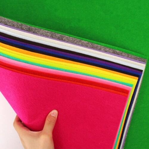 45cmX40cm 10Pc Non-woven Felt Fabric Polyester Cloth Felts DIY Kindergarten supplies for Sewing Dolls Crafts accessories 1mm