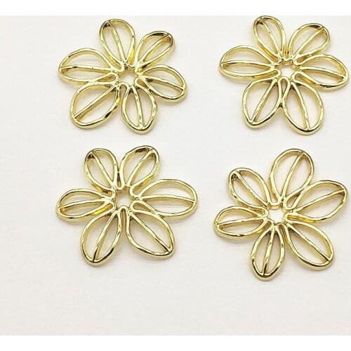New arrival! 32x28mm 100pcs Zinc Alloy Flower Charm for Handmade Necklace Earring DIY Parts Jewelry Findings & Components