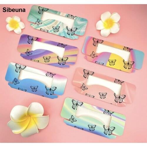 Wholesale Eyelash Cardboard Big Butterfly Pattern Design Eyelash Packaging Box Bulk 3D Mink Skin Packaging Box print logo