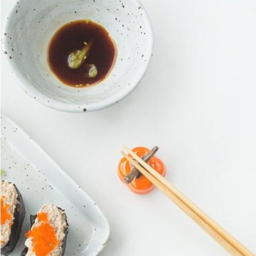 Chinese Style Vegetables Shape Chopstick Rest Cute Ceramics Scoop Rest Chopstick Stand Rack For Home Hotel Tableware