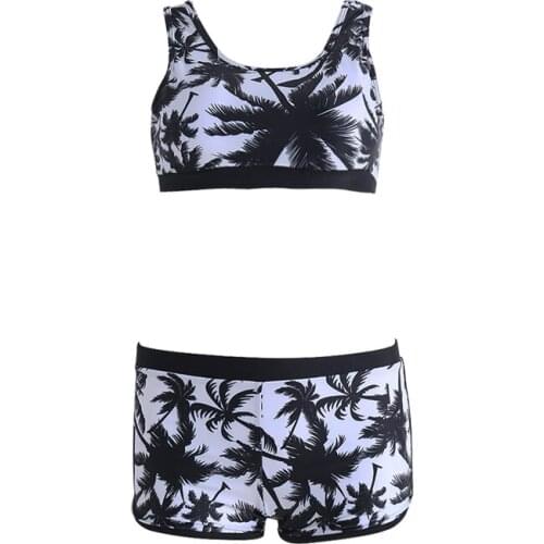 Sexy Women Crop Tops High Waist Shorts Floral Bikini Set Beach Swimwear Swimsuit G32E